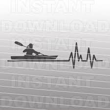Download Ekg Heartbeat Kayaking Svg Filefemale Kayaker Svggirl Etsy In 2021 Silhouette Cameo Vinyl Kayaking Kayak Stickers