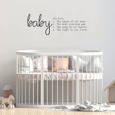 Baby Vinyl Wall Art Sticker With Quote 20 X 50 Nursery Room Wall Imprinted Designs