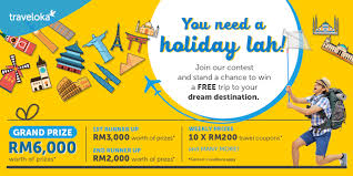 Peraduan ini akan berakhir pada 31 oktober 2017. Hadiah Wang Tunai Daripada Traveloka Online Contest