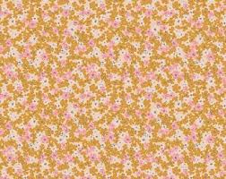 Blue vintage floral background psd. Retro Flower Fabric Etsy