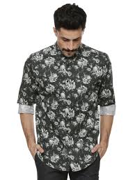 Buy Blackberrys Urban Black Floral Printed Shirt For Men