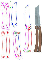 Again these templates are free to download, print and make your own. Tanto Butterfly Knife Shefalitayal