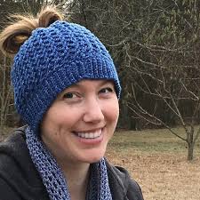 Ripple Lace Messy Bun Hat