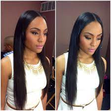 Full Natural Sew In By Schacle The Hair Magician Human Hair Wefts Straight Hairstyles Straight Human Hair
