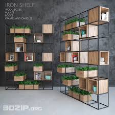 Free 3d Model Iron Shelf Download Office Interior Design Iron Shelf Shelves