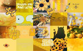 Daily additions of new, awesome, hd aesthetic wallpapers for desktop and phones. Yellow Aesthetic Collage Wallpapers Wallpaper Cave