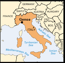 Its geographical coordinates are 44° 25′ 35″ n, 008° 54′ 55″ e. Genoa Map