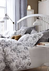 Alvine Kvist Duvet Cover And Pillowcase S White Gray Full Queen Double Queen Ikea Bett Bettgestell Einrichtungsideen Schlafzimmer
