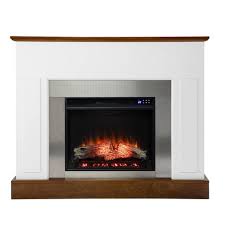 Decorative panels or liners for your fireplace or fireplace inserts. Cerkby Industrial Touch Panel Fireplace White Dark Tobacco Aiden Lane Target