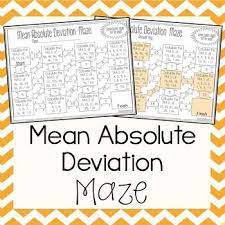 Mean Absolute Deviation Maze Middle School Math Maze Worksheet Worksheets
