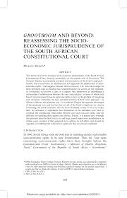 11 oct 1996 } { in foce since: Pdf Grootboom And Beyond Reassessing The Socio Economic Jurisprudence Of The South African Constitutional Court