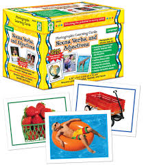A large number of words have the four forms; Nouns Verbs And Adjectives Learning Cards Grade K 5