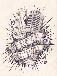 Finding a tattoo design that you want inked on your skin forever is a process. Rock N Roll Tattoo Em Pontilhismo On Behance Rock N Roll Tattoo Rock And Roll Tattoo Rock Tattoo