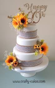 Tier 60th Birthday Cake Ideas For Mom 3 Tier Wedding Cake With Sunflowers Ideal For A 60th Birthday Aswell Tiered Cakes Birthday Wedding Cake Rustic Sunflower Wedding Cake