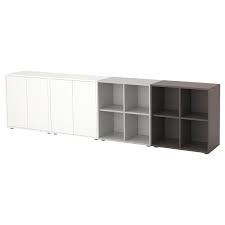 Eket Cabinet Combination With Feet White Light Grey Dark Grey Ikea