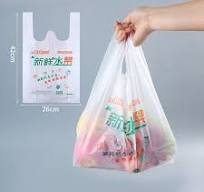 High Quality HDPE/LDPE Recyclable Transparent Vest Handle Plastic Shopping  Bag Packaging Bag
