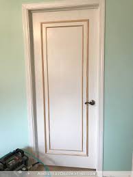 An Easy Inexpensive Way To Update Flush Flat Panel Interior Doors With Molding Addicted 2 Decorating Doors Interior Door Makeover Door Makeover Diy