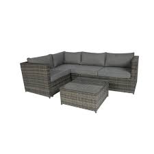 For an on trend look, choose one of our popular grey corner sofas. Charles Bentley Rattan Corner Sofa Coffee Table Grey Garden From Beatsons Direct Uk