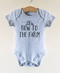 New To The Baby Farm Bodysuit Farm Baby One Piece Baby Etsy Farmer Baby Hunting Baby Newborn Hospital Outfits