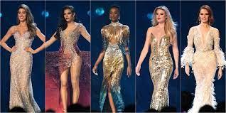The 15 remaining miss universe contestants hail from around the world, and each gorgeous woman has their own, beautiful style. Nick Verreos Sashes And Tiaras Miss Universe 2019 Finals Recap Top 10 Evening Gowns