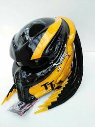 Black And Yellow Motorcycle Helmet Picture 2 Of 3 Predator Helmet Smart Motorcycle Helmet Helmet