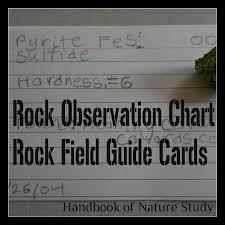 Outdoor Hour Challenge Rock Observation Chart