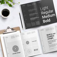 It gives a strong statement with red and black colors. The Minimalist Brand Style Guide Portrait Circular