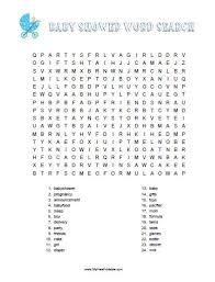 Baby Shower Word Search Puzzle Free Printable