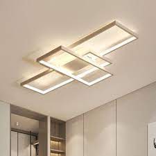 Build.com has been visited by 100k+ users in the past month Modernism Rectangular Flush Mount Light Metallic Led Ceiling Fixture In White For Restaurant Kitchen Ceiling Lights Flush Mount Kitchen Lighting Modern Ceiling Light