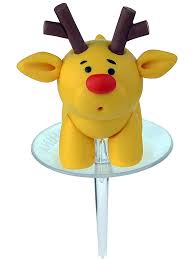 Try use a dough, modelling clay or fondant to make your own creations! Claydough Cute Deer Pick Cake Decoration The Vanilla Valley