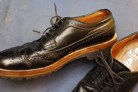 鳥取県 M様 Alden オールデン紳士革靴 オールソール修理 Vibram 1136黒にて いずみ靴店 革靴 スニーカーの修理専門店