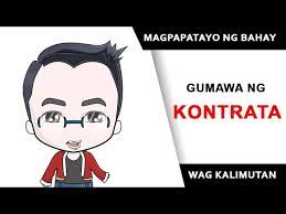 Sa mga kinauukulan nito, ang kasunduang ito ay ginawa at nilagdaan ng dalawang paning ng umuupa at ang nasabing deposito ay magagamit lamang sa huling buwang upahan. Kontrata Sa Pagpapagawa Ng Bahay Youtube