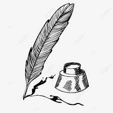 Black Cartoon Feather Pen Hand Drawn Illustration Feather Clipart Handwriting Cartoon Png And Vector With Transparent Background For Free Download Feather Pen Feather Illustration Drawing Illustration
