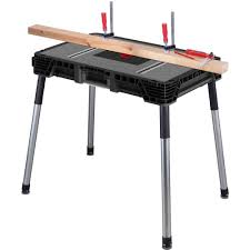 Husky 1 8 Ft X 3 Ft Portable Jobsite Workbench 225047 Workbench Remodeling Tools Tool Storage