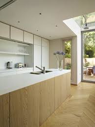 I Like The Full Floor To Ceiling Height Cabinets Also Like The Light Oak Front As An Accent Kitchen Interior Luxe Interiors Bathroom Design