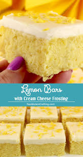Lemon Bars With Cream Cheese Frosting Recipe Lemon Bar Cookies Lemon Bars Lemon Bars Recipe
