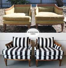 My new dining chairs for the cottage. Before And After Diy Reupholstering Furniture Ideas