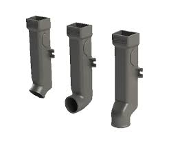 Install your downspout adapter over the outside end of your 2 in x 3 in downspout and push up for a snug fit. Downspout Boots Cast Iron Downspout Boots