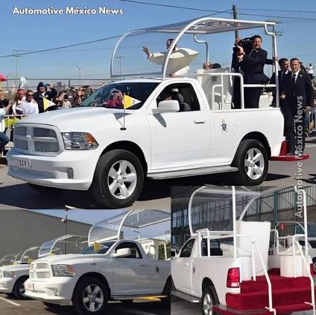 La RAM del Papa para su visita en México! ¿Sabías que durante la visita del Papa Francisco a México en 2016, se fabricó una RAM 2500 muy especial? Esta poderosa camioneta, ensamblada