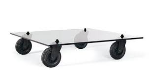 Order today for fast shipping, wholesale pricing and superior service. Custom Made Aulenti And Fontana Arte Inspired Glass Coffee Table With Industrial Casters Glass Coffee Table Coffee Table With Wheels Industrial Casters
