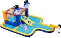 Amazon.com: BOUNTECH Inflatable Water Slide, Shark Themed Water ...