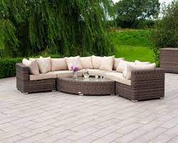 This beautiful garden furniture is ideal for the garden, patio, balcony or terrace especially during the. Truffle Brown 6 Piece Angled Corner Sofa Set Florida Range Rattan Direct
