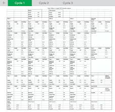 weight training spreadsheet tracking template weightlifting