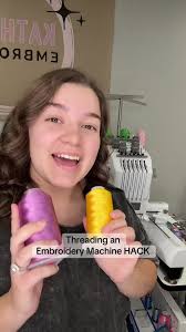 Such a time saver!!! Thank you to @DreamAlongWithUs @StreamAlongWithUs for  taking the time to show me how to do this! 💗 #embroideryhack  #threadinghack #embroiderytutorial #embroiderytips ...