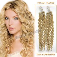 Where girls with curls should buy extensions. 22 Inch Glaring 24 Ash Blonde Curly Micro Loop Hair Extensions 100 Strands Clip In Hair Extensions Curly Hair Styles Blonde Curly Hair