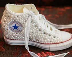 They are supposed to be the better. Wedge Wedding Converse Bridal Sneakers Bling Pearls Custom Converse Sneakers Bridal Chuck Taylors Wedding Shoes Sneakers Wedding Converse Wedding Sneakers