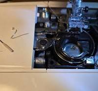 How did the needle not break through the pin?