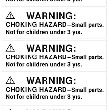 Check spelling or type a new query. 1000 Label Roll Small Parts Warning Choking Hazard Labels Peel And Stick 1000 Labels Roll 2 X 0 6 Premium Stickers White Black Text Wantitall
