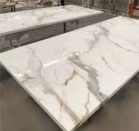 China Calacatta White Nano Crystallized Glass Stone Slabs ...