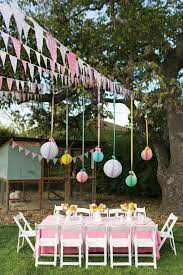 Decorate the outside area with white string lights to add a festive glow. 45 Incredible Decoration For Back Yard Party Ideas Outdoor Birthday Party Decorations Garden Party Birthday Backyard Kids Party